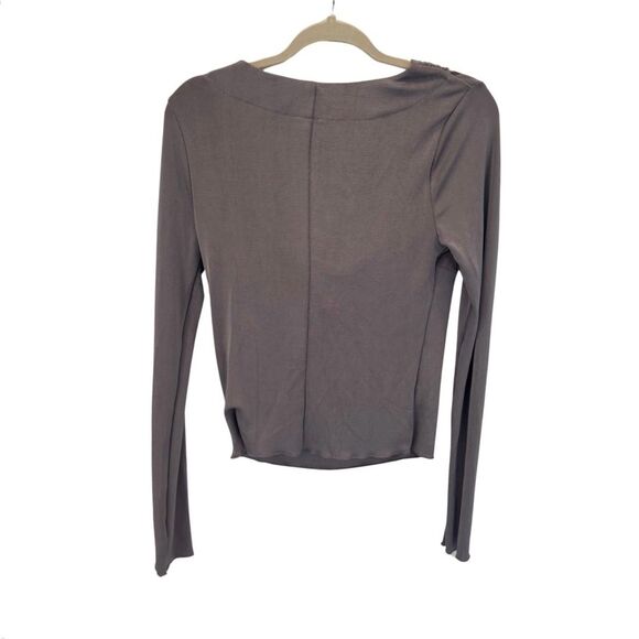 Free People Intimately NWT Carrie Cowl Neck Long Sleeve Top Lilac Size L - Picture 2 of 7